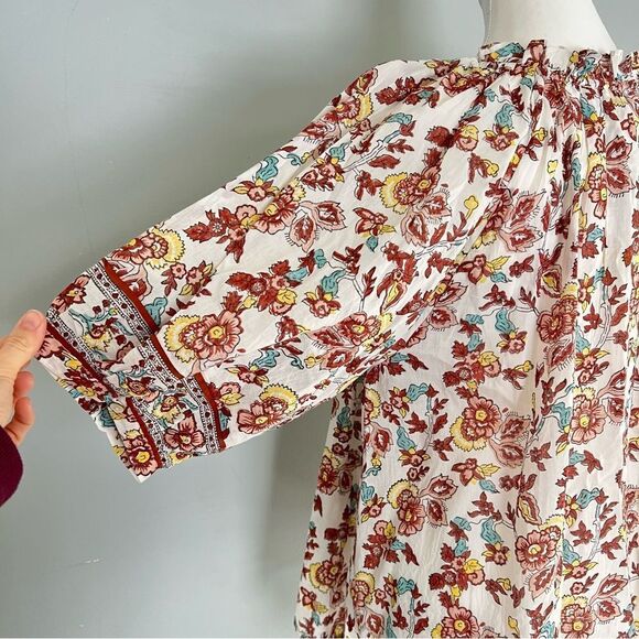 Cleobella Iris Floral Tassel Tie Blouse in Enya NEW Size XS Boho - Picture 8 of 10